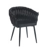 Krzesło velvet (czarne) K7-FX
