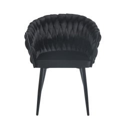 Krzesło velvet (czarne) K7-FX