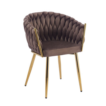 PRZEDSPRZEDAŻ -15% do 13.07 ! Krzesło velvet - Riviera 26 mokka brąz K7-FX (G)