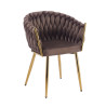 PRZEDSPRZEDAŻ -15% do 13.07 ! Krzesło velvet - Riviera 26 mokka brąz K7-FX (G)