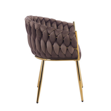 PRZEDSPRZEDAŻ -15% do 13.07 ! Krzesło velvet - Riviera 26 mokka brąz K7-FX (G)
