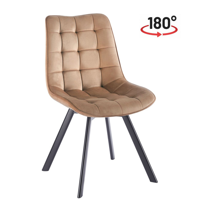 Krzesło velvet - Riviera 24 cappuccino KO265-FX
