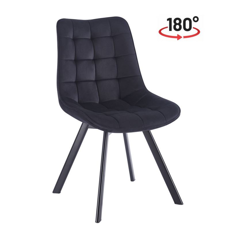 Krzesło velvet - Riviera 100 czarne KO265-FX