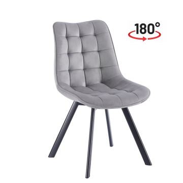 Krzesło velvet - Riviera 91 szare KO265-FX
