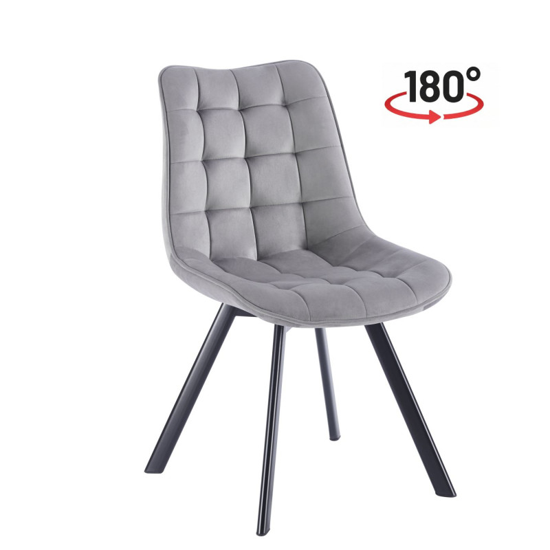 Krzesło velvet - Riviera 91 szare KO265-FX
