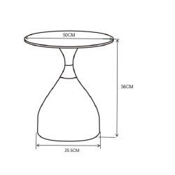 Ława (biały marmur) 50 L20-FX (50)