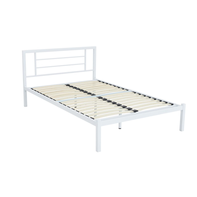 Łóżko metalowe 120x200 (białe) LM2-FX