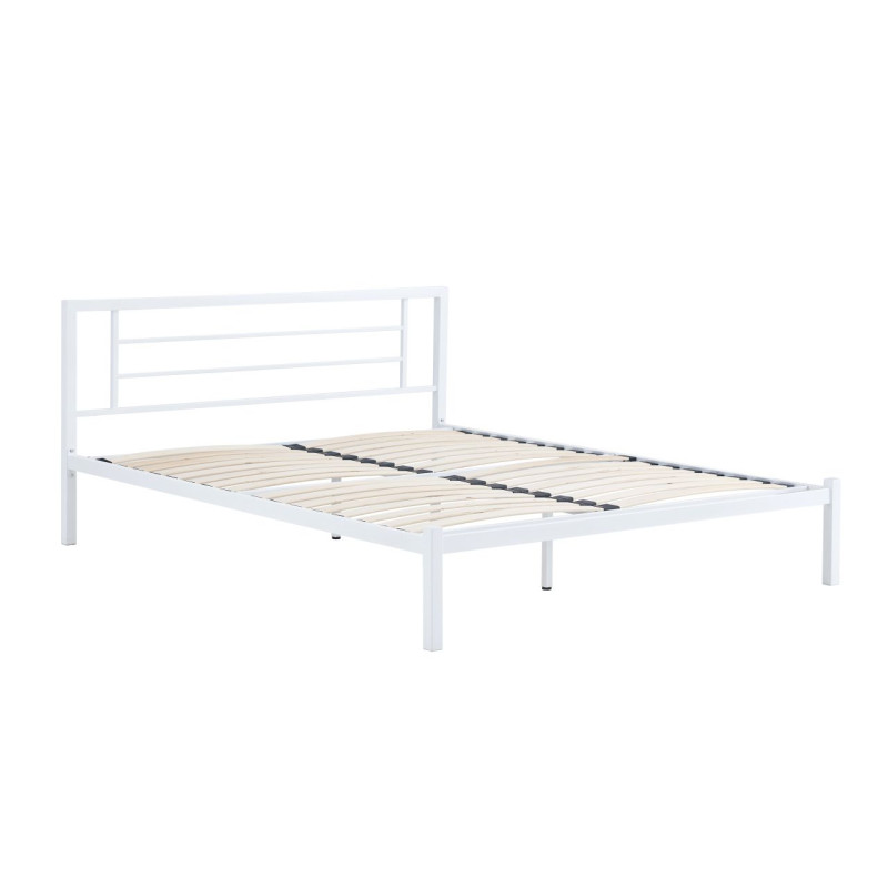 Łóżko metalowe 160x200 (białe) LM2-FX