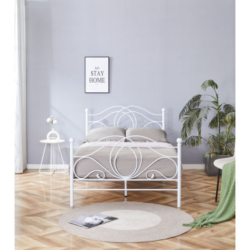 Łóżko metalowe 120x200 (białe) LM3-FX