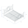 Łóżko metalowe 120x200 (białe) LM3-FX