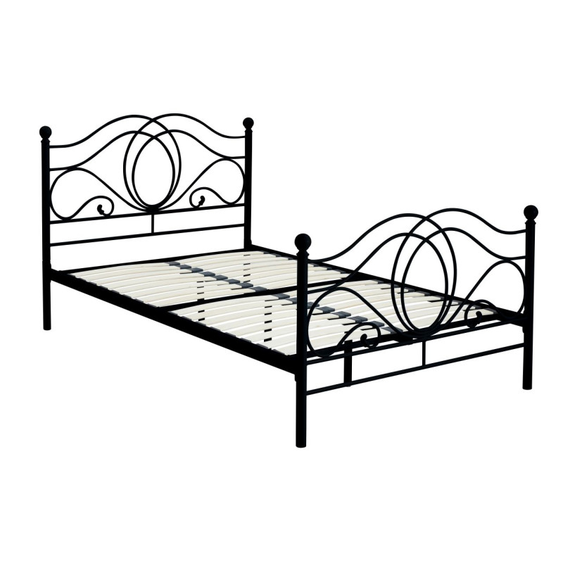 Łóżko metalowe 120x200 (czarne) LM3-FX