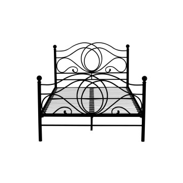 Łóżko metalowe 120x200 (czarne) LM3-FX