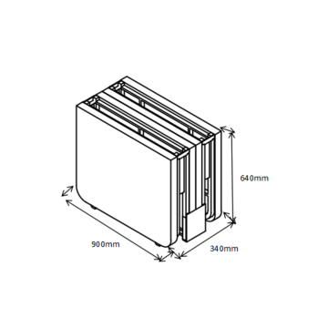 Łóżko składane z materacem 90x200 LM8-FX