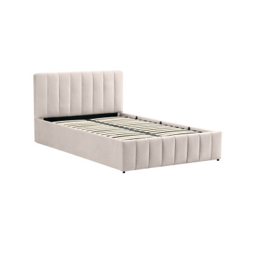 Łóżko tapicerowane 120x200 beżowe Riviera 06 LT1-FX