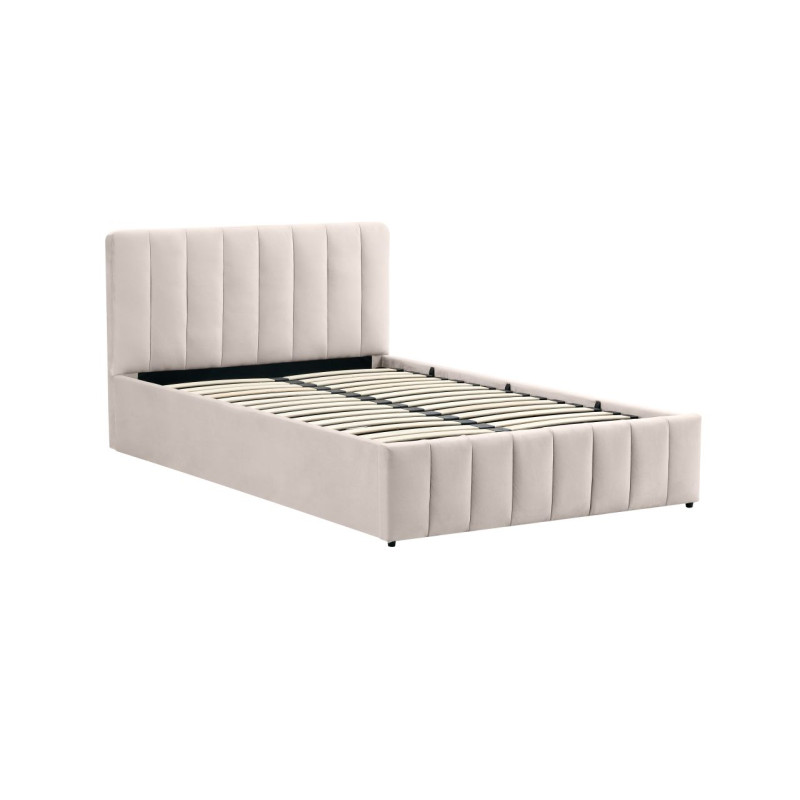 Łóżko tapicerowane 120x200 beżowe Riviera 06 LT1-FX