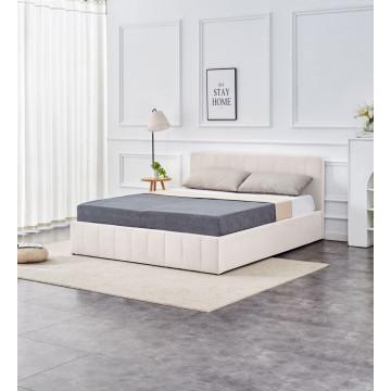 Łóżko tapicerowane 160x200 velvet beżowe Riviera 06 LT1-FX