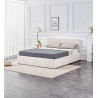 Łóżko tapicerowane 160x200 velvet beżowe Riviera 06 LT1-FX