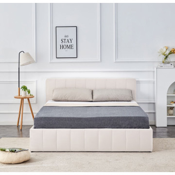Łóżko tapicerowane 160x200 velvet beżowe Riviera 06 LT1-FX