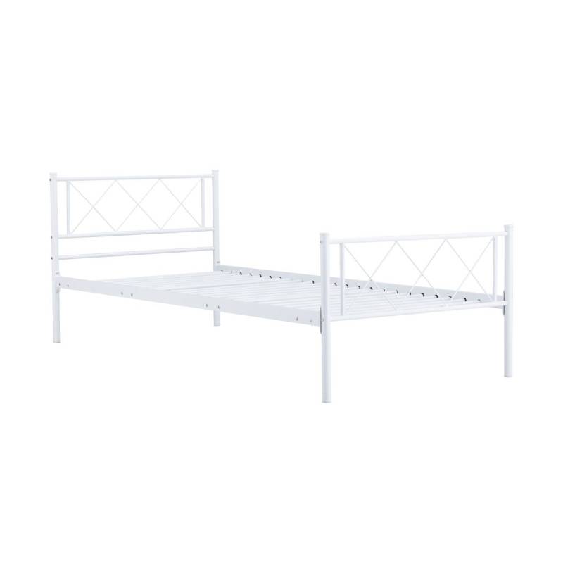 Łóżko metalowe 90x200 (białe) MBD9216