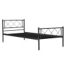 Łóżko metalowe 90x200 (czarne) MBD9216