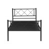 Łóżko metalowe 90x200 (czarne) MBD9216