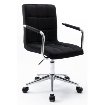 Fotel obrotowy velvet (czarny) N-15