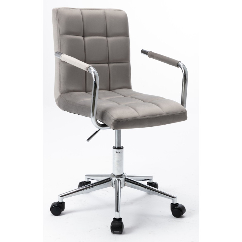 Fotel obrotowy velvet (szary) N-15