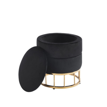 Puf velvet - Riviera 100 czarny P3-FX (G)