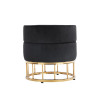 Puf velvet - Riviera 100 czarny P3-FX (G)