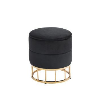 Puf velvet - Riviera 100 czarny P3-FX (G)
