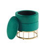 Pufa velvet (zielona) P3-FX (G)