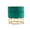 Pufa velvet (zielona) P3-FX (G)