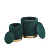 Pufy (zestaw 2 szt.) velvet - Riviera 38 zielone P4-FX