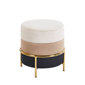Puf velvet (beż/cappuccino/czarny) P8-FX (G)