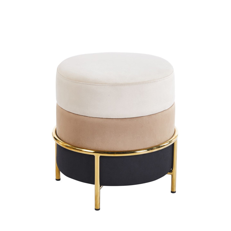 Puf velvet (beż/cappuccino/czarny) P8-FX (G)