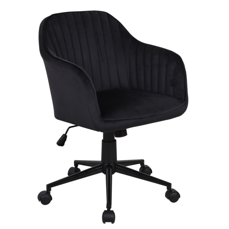 Fotel obrotowy velvet (czarny) FB1-FX