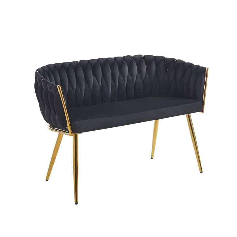 Sofa velvet - Riviera 100 czarna SF2-FX (G)
