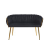 Sofa velvet - Riviera 100 czarna SF2-FX (G)