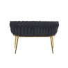 Sofa velvet - Riviera 100 czarna SF2-FX (G)