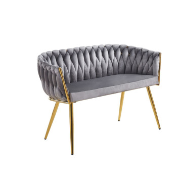 Sofa velvet - Riviera 91 szara SF2-FX (G)