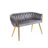 Sofa velvet - Riviera 91 szara SF2-FX (G)
