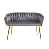 Sofa velvet - Riviera 91 szara SF2-FX (G)