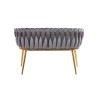 Sofa velvet - Riviera 91 szara SF2-FX (G)
