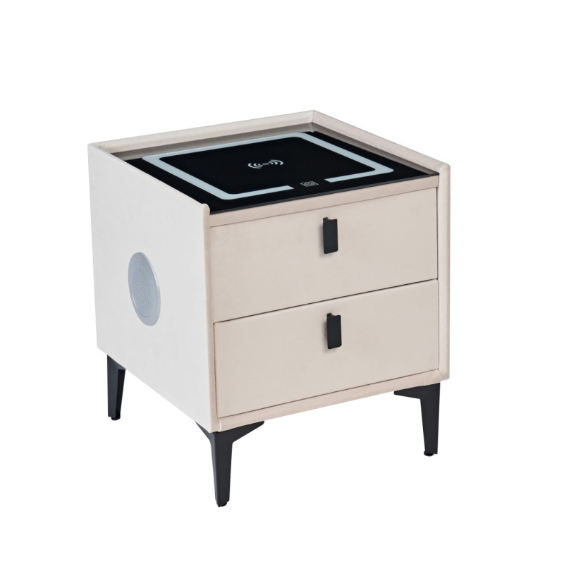 Szafka nocna SMART - velvet beżowa Riviera 06 SN11-FX