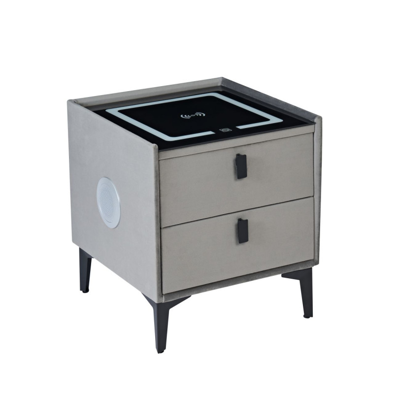 Szafka nocna SMART - velvet szara Riviera 91 SN11-FX