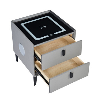 Szafka nocna SMART - velvet szara Riviera 91 SN11-FX