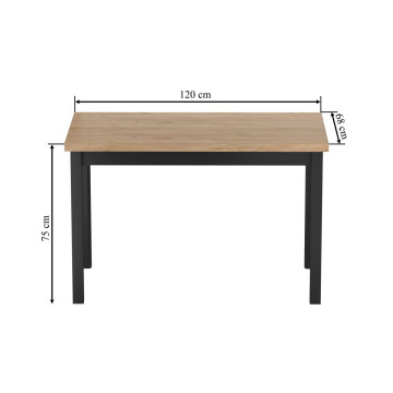 Stół (dąb złoty craft/czarny) 68x120 ST23-FX