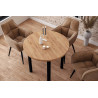 Stół okrągły (dąb złoty craft/czarny) Fi80 ST24-FX (80)